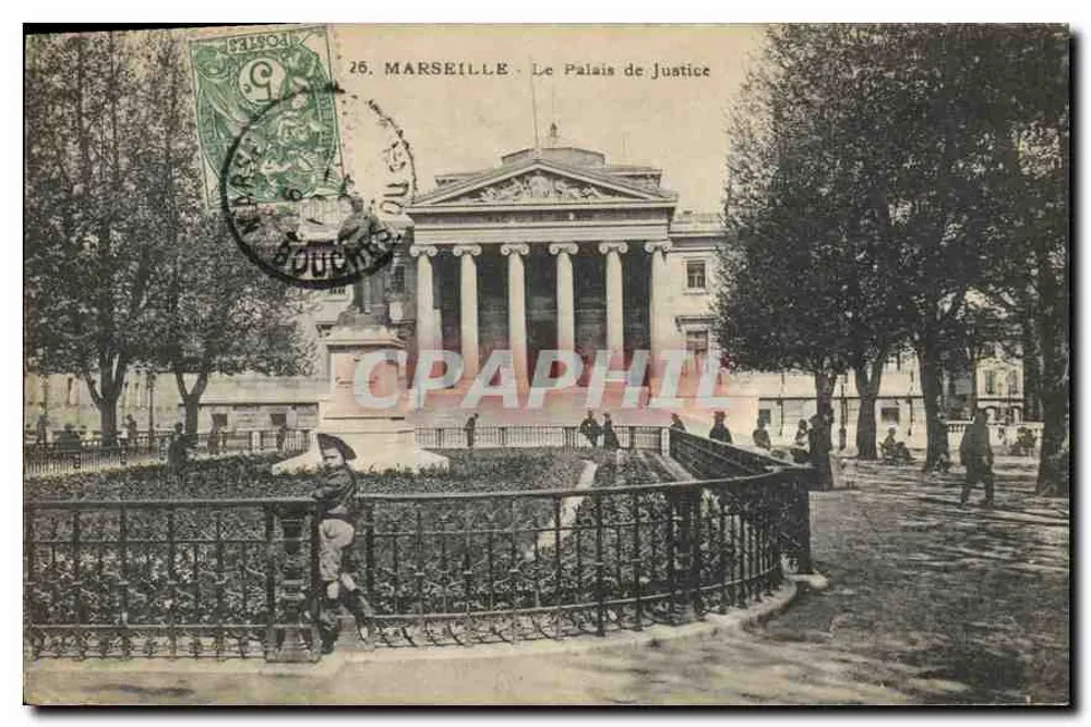 MARSEILLE - O Palácio de Justiça — editor Fototipia Marselha - Frente