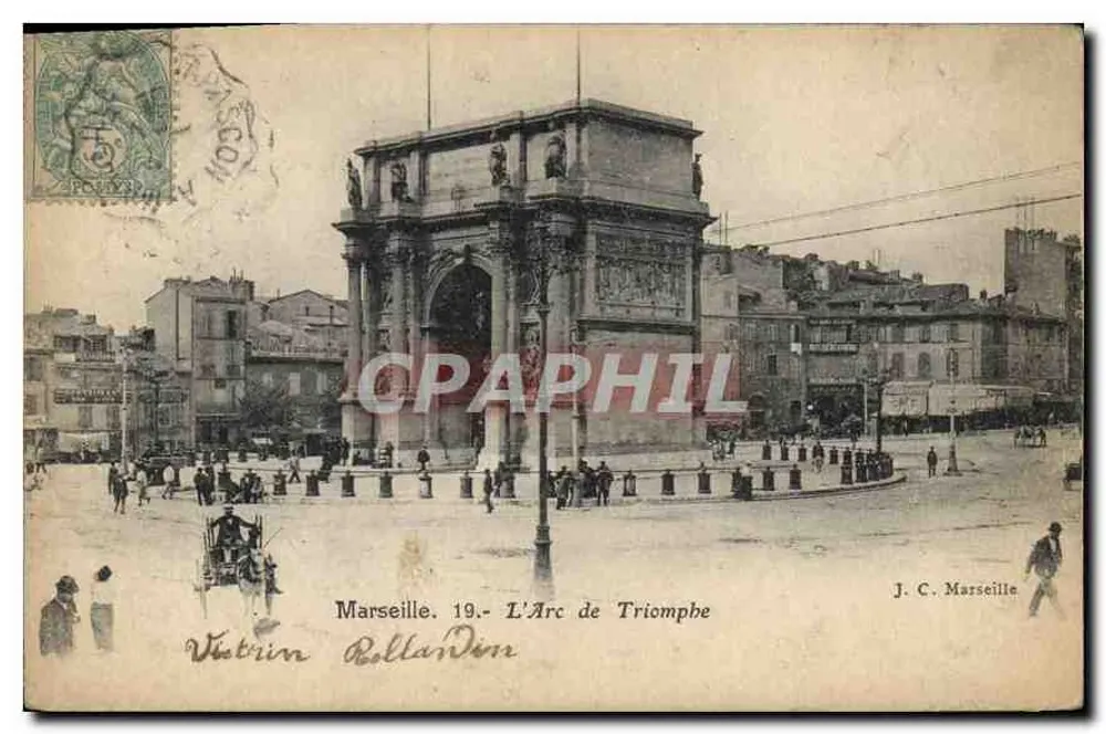 Marseille - O Arco do Triunfo — J. C. Marseille, n°19 - Frente