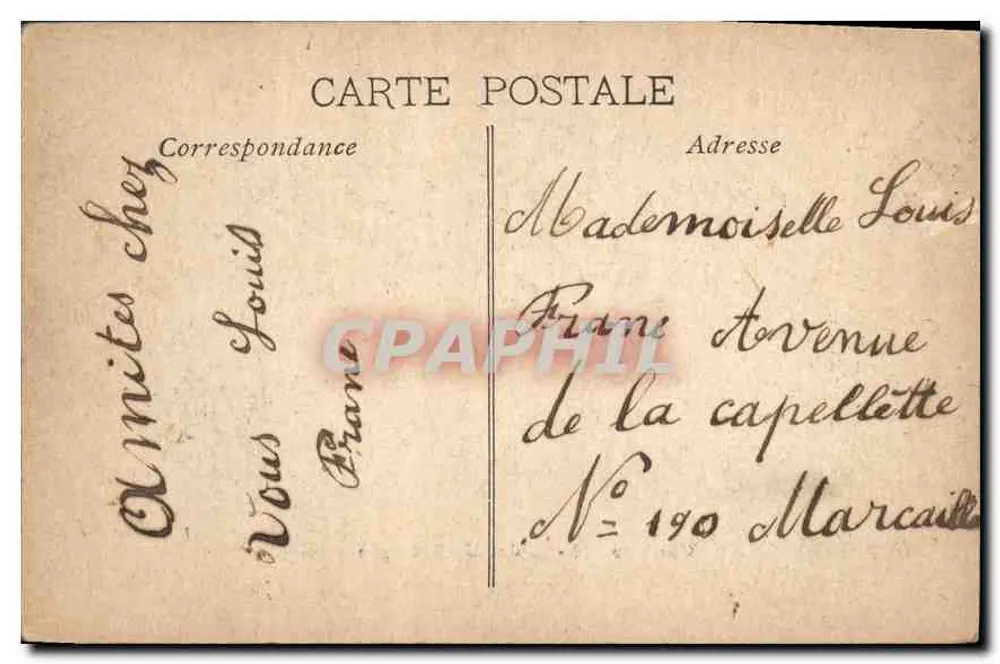 Marseille - O Arco do Triunfo — J. C. Marseille, n°19 - Verso