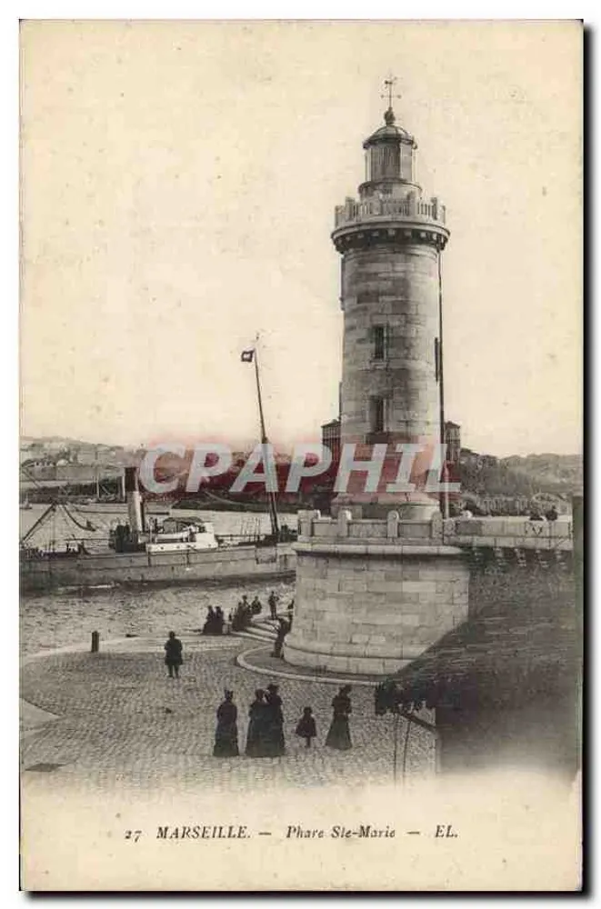 Marseille — Farol de Santa Maria — Editor L. (nº 27) - Frente