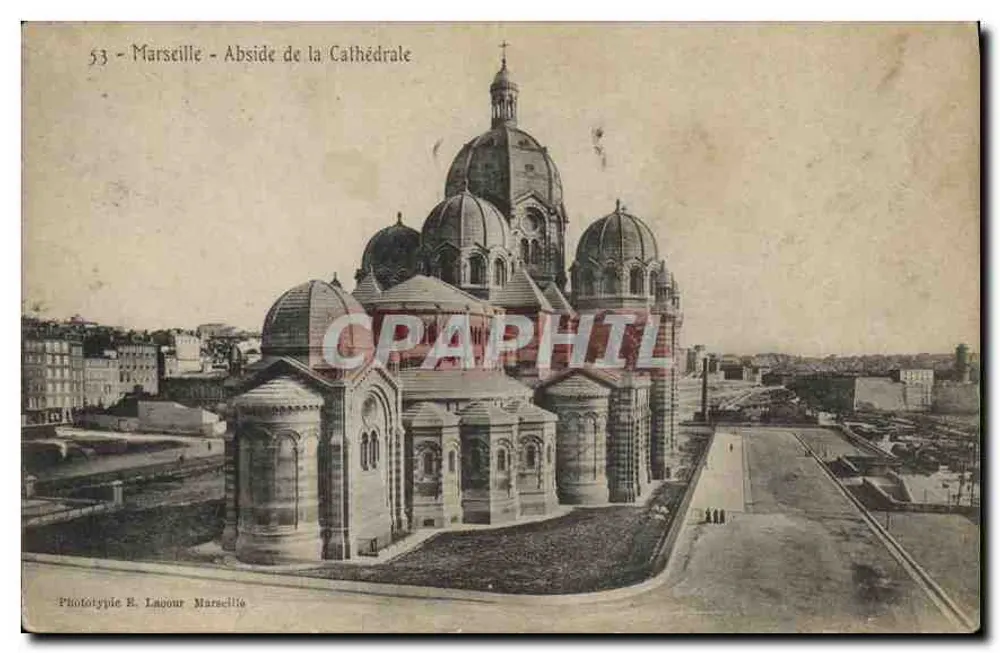 Marselha - Abside da Catedral — Fototipia B. Labour, n°53 - Frente