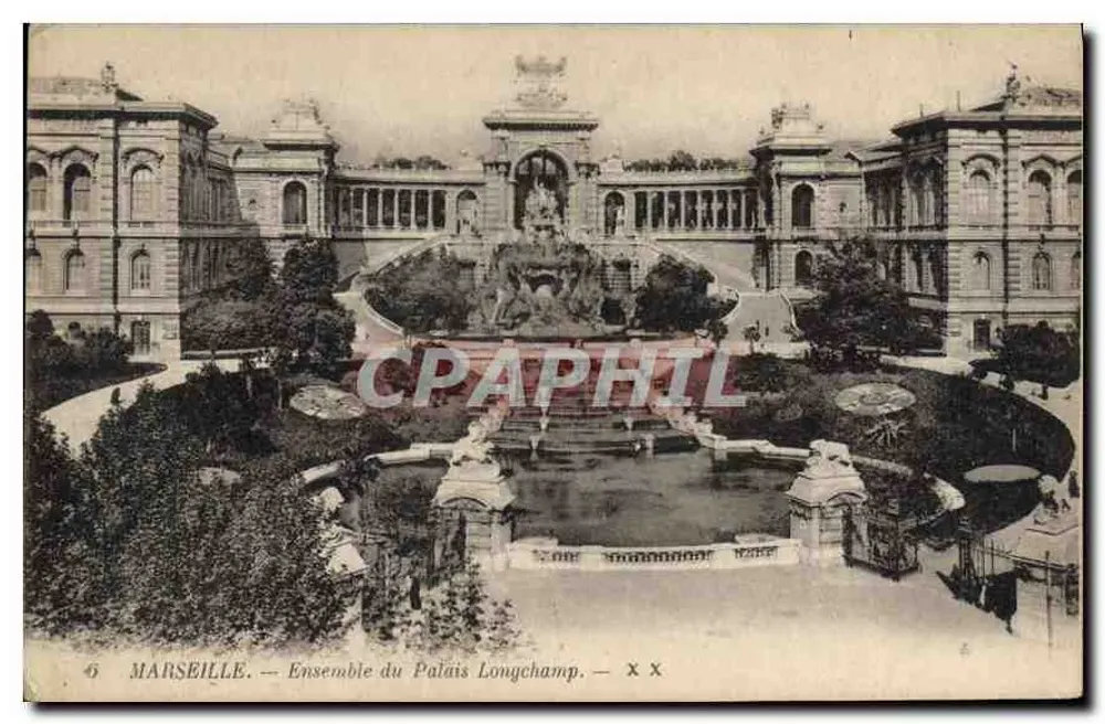 Marseille. — Vista geral do Palácio Longchamp — XX - Frente