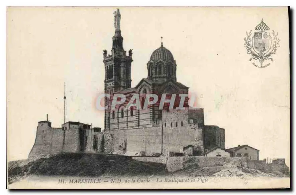 Marseille — N.D. de la Garde — Die Basilika und die Vigie - Vorderseite