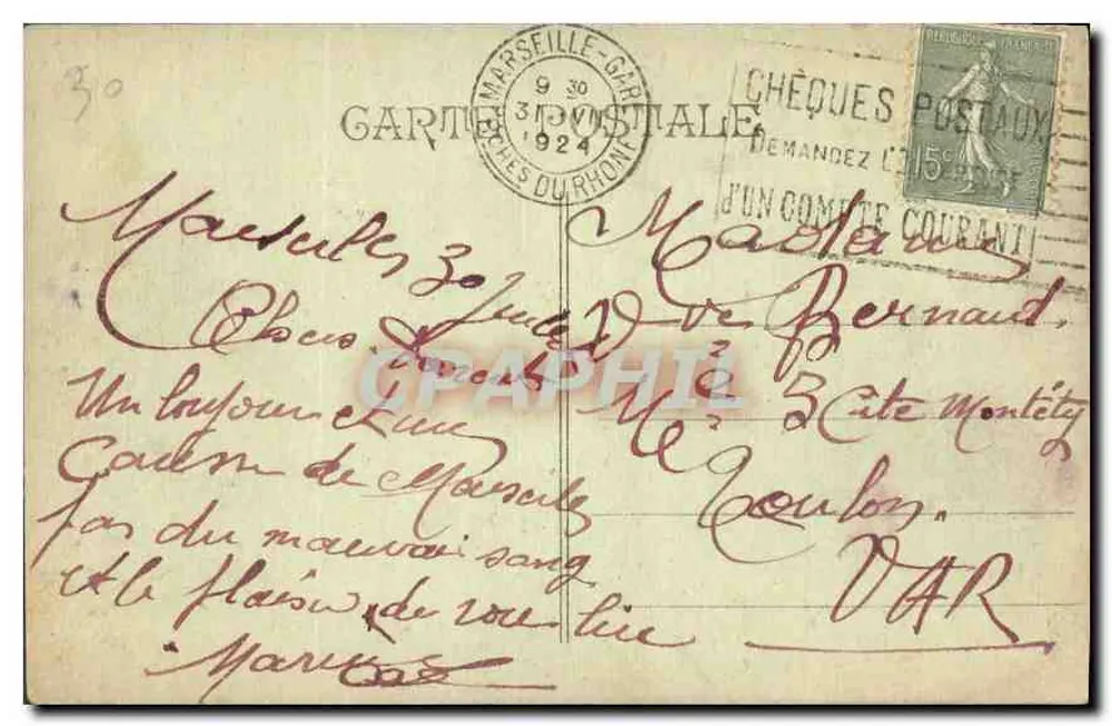 Marselha — A Catedral — Editor não visível - Verso