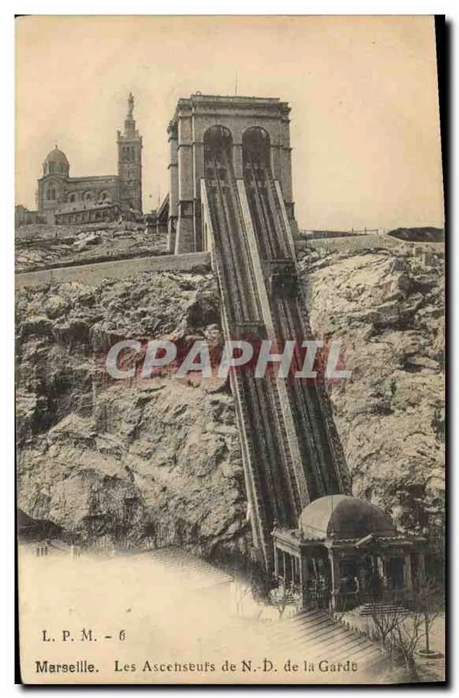 Marseille. Os Elevadores de N.-D. de la Garde — L.P.M. - 6 - Frente