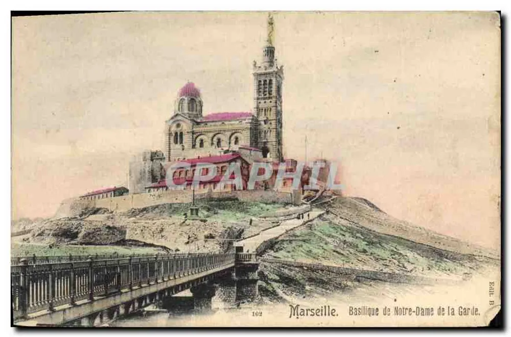 Marseille. Basílica de Nossa Senhora da Guarda — Editora: Éd. B. (n° 102) - Frente