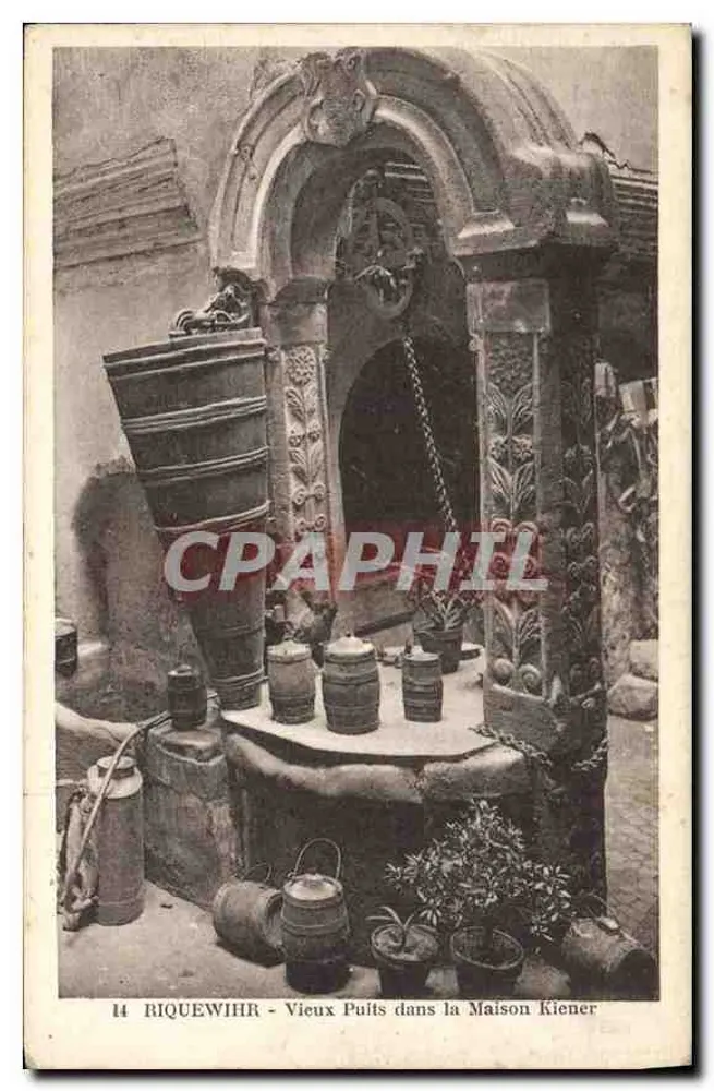 Riquewihr - Alter Brunnen in der Haus Kiener — Verlag Fillion J. Mérite Riquewihr, n°14 - Vorderseite