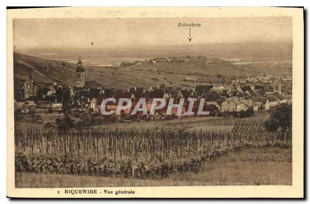 Riquewihr - Vista geral — Zellenberg — Edição Vujeco - Frente