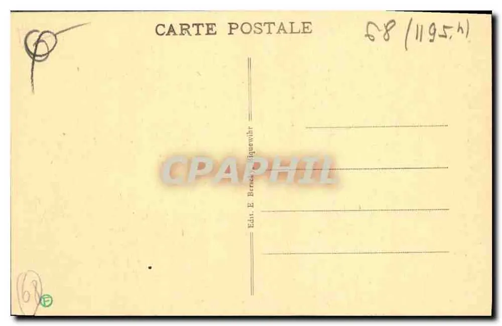 Riquewihr - A Porta Alta — editor E. Berck, n°7 - Verso