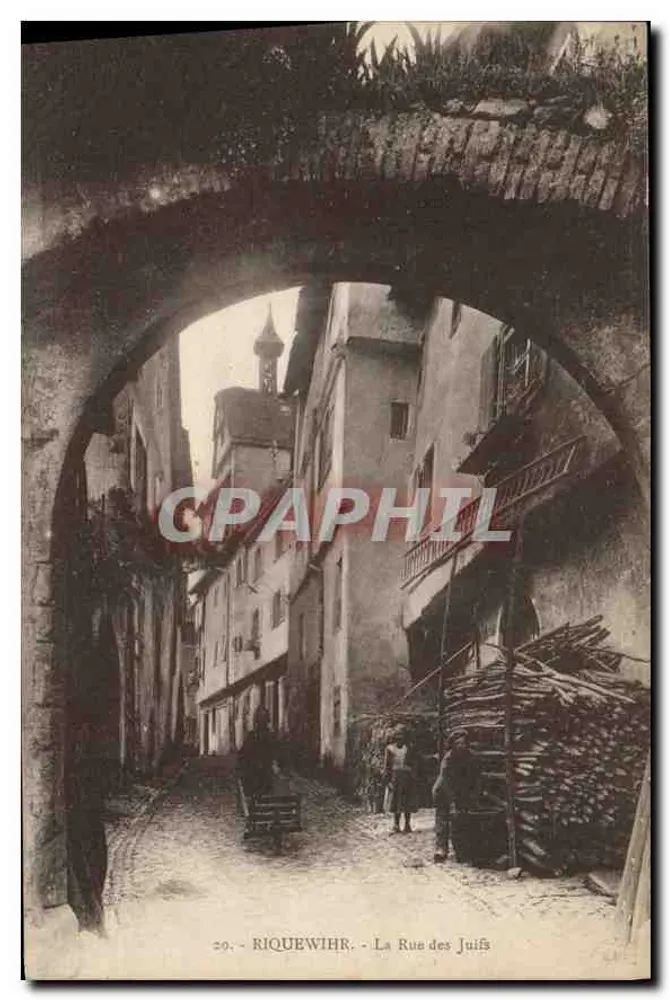 Riquewihr - La Rue des Juifs — vista bajo un arco - Anverso
