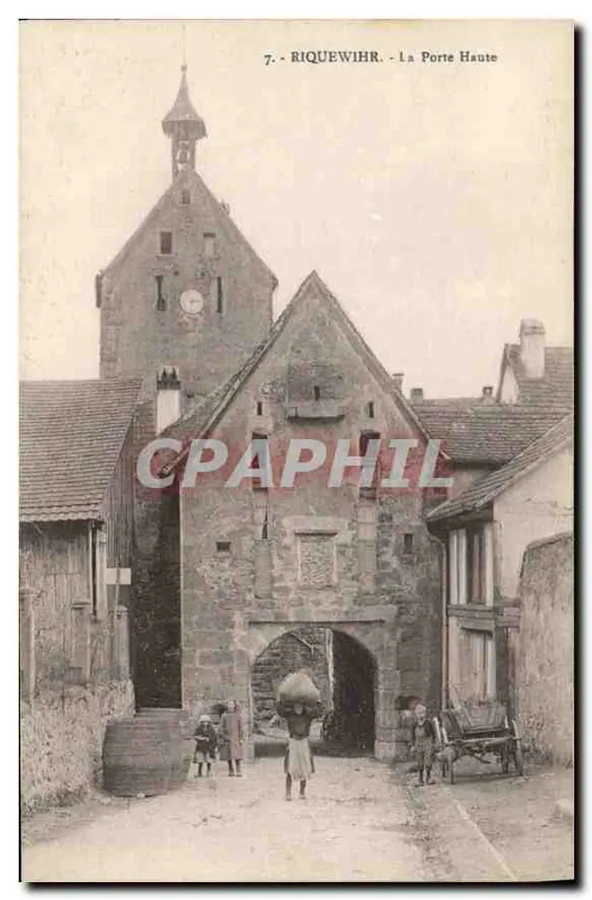 Riquewihr - A Porta Alta — editor Bergeret, Strasbourg, n°7 - Frente