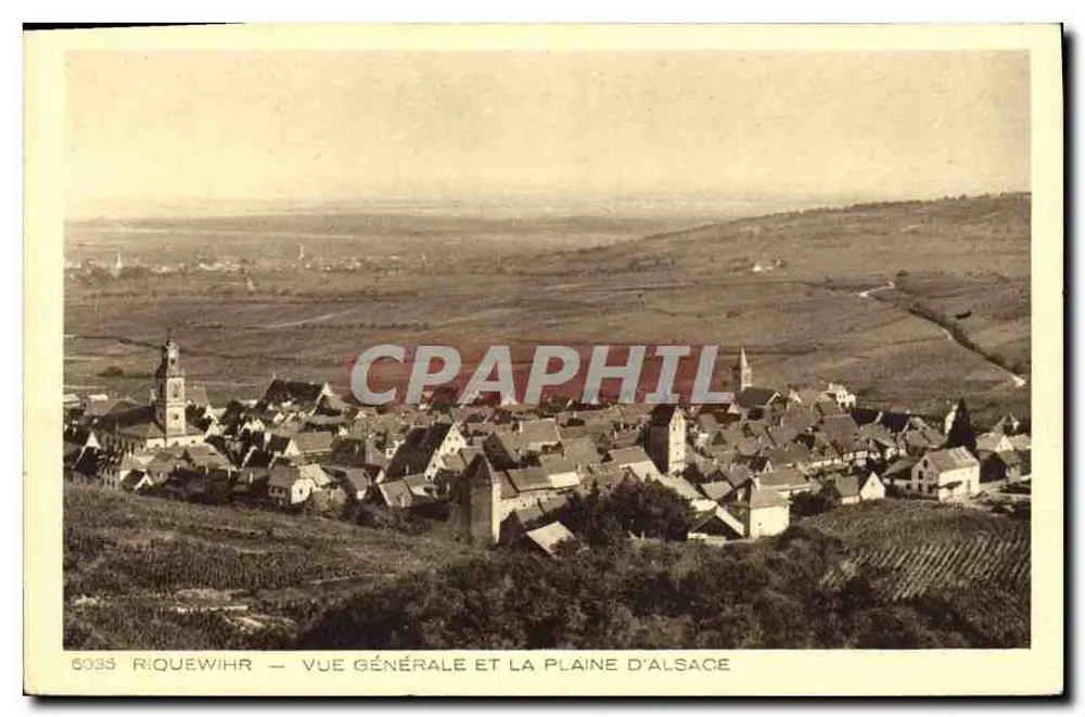Riquewihr — Allgemeiner Blick und die Ebene von Elsass — Braun & Cie, Imp. Dornach - Vorderseite