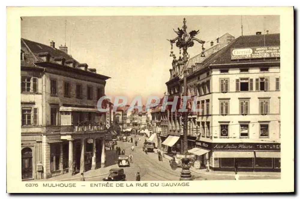 Mulhouse — Eingang zur Rue du Sauvage — Braun & Cie, Mulhouse-Dornach - Vorderseite