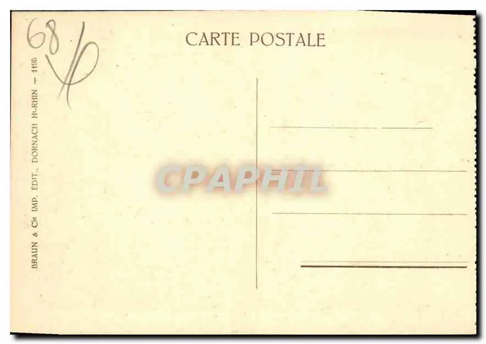 Mulhouse — Hotel do Parque — editor BRAIN & Cie, Dornach - Verso