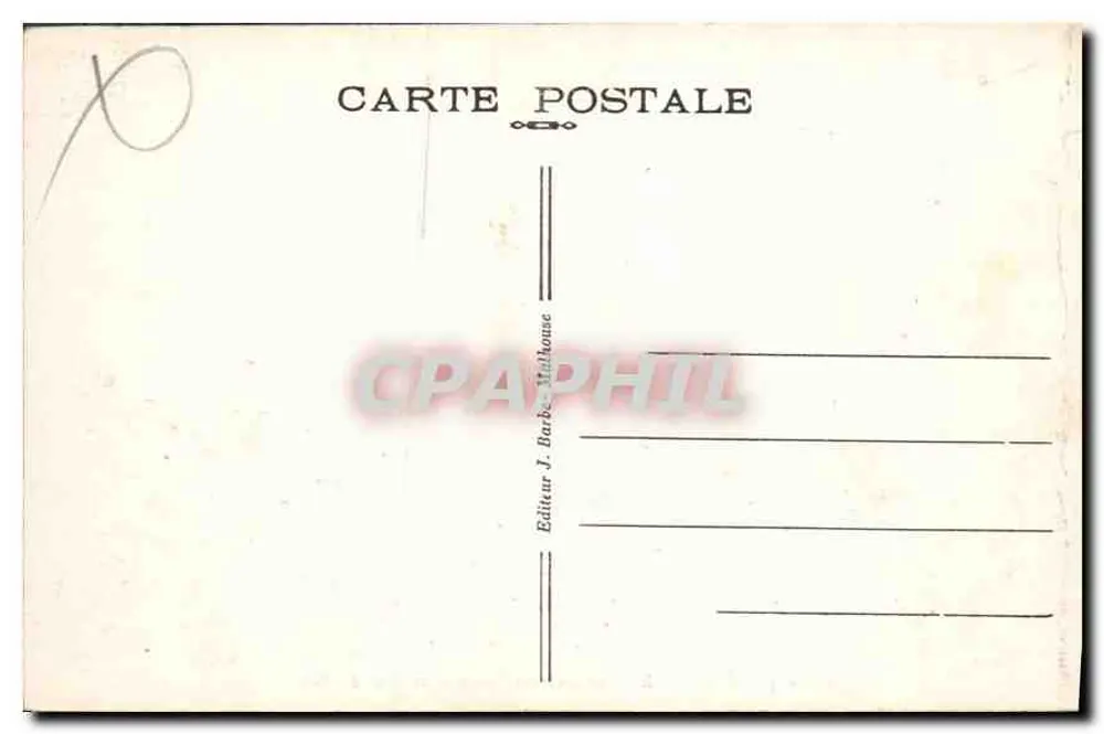Mulhouse — Das Posthotel und die Kanalbrücke —, Nr. 687 - Rückseite