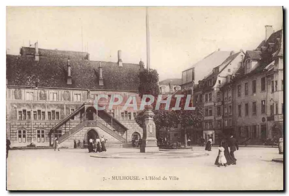 Mulhouse - O Hotel de Ville — editor Ch. Berberet, Strasbourg, n°7 - Frente