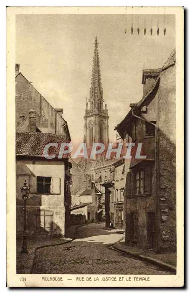 Mulhouse — Straße der Gerechtigkeit und der Tempel - Vorderseite