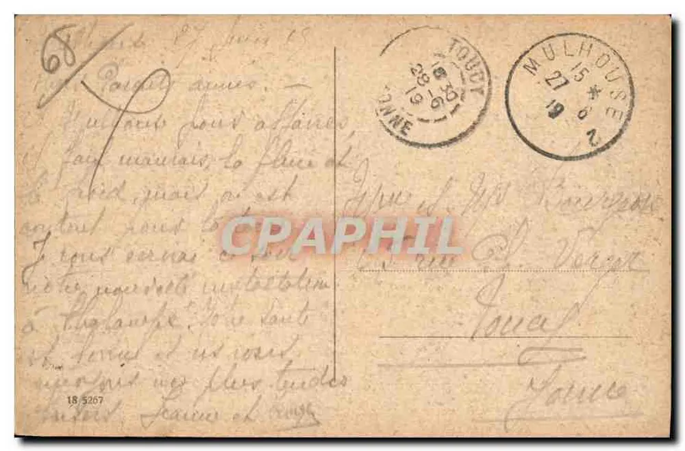 Mülhausen i. E. — Parte am allen Bassin — editor desconhecido, número de série não visível - Verso