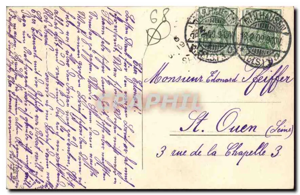 Mulhouse - A Bolsa — editor não identificado, número de série não visível - Verso