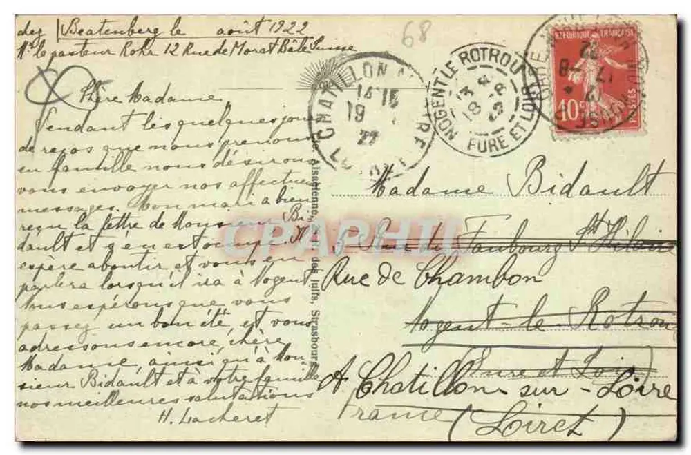 Mulhouse — O Hotel de Ville — CAP. n°37 - Verso