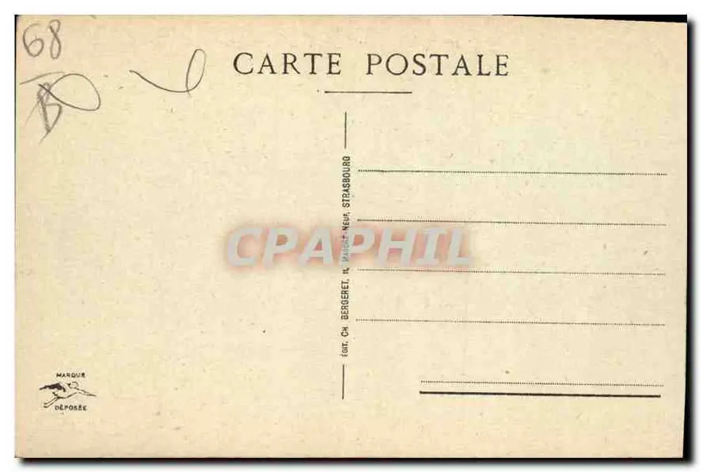 Mulhouse-Dornach und das Panorama der Vosges — Vintage Postcard/Antike Ansichtskarte n° 20 — Verlag Marquer - Rückseite