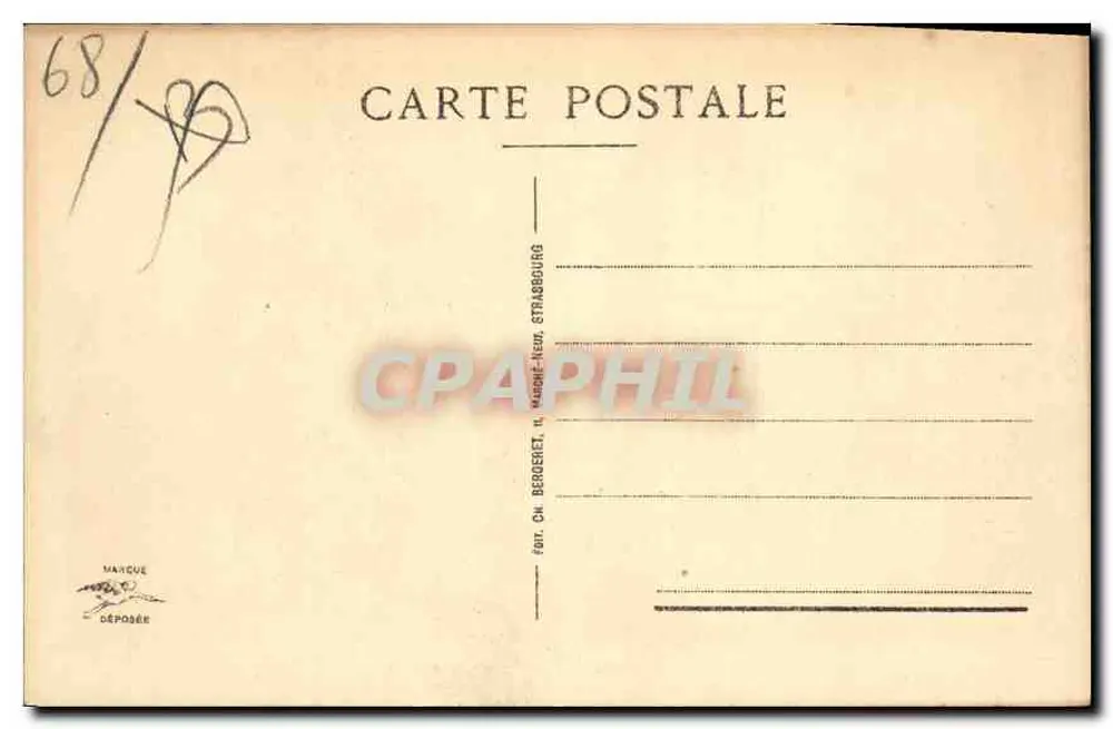 Mulhouse - Torre de Nesle — editor Ch. Bergeret, n° 73 - Verso