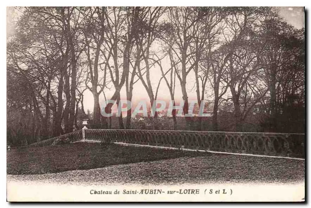 Schloss Saint-AUBIN-sur-LOIRE — Aussicht auf den Park mit Zaun — Verlag S und L - Vorderseite