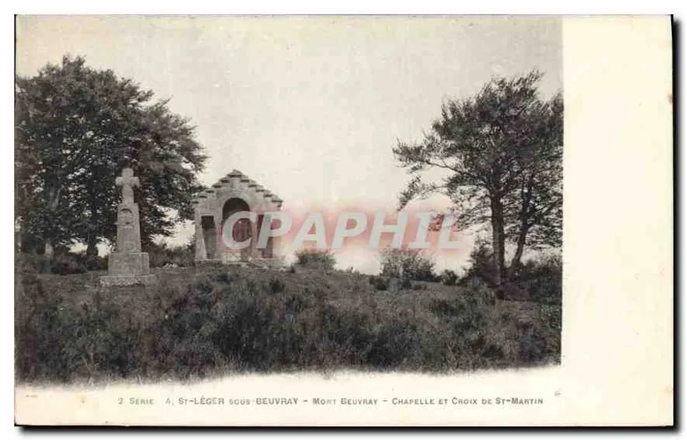 St-Léger-sous-Beuvray — Mont Beuvray — Kapelle und Kreuz des St-Martin — Serie 4 - Vorderseite
