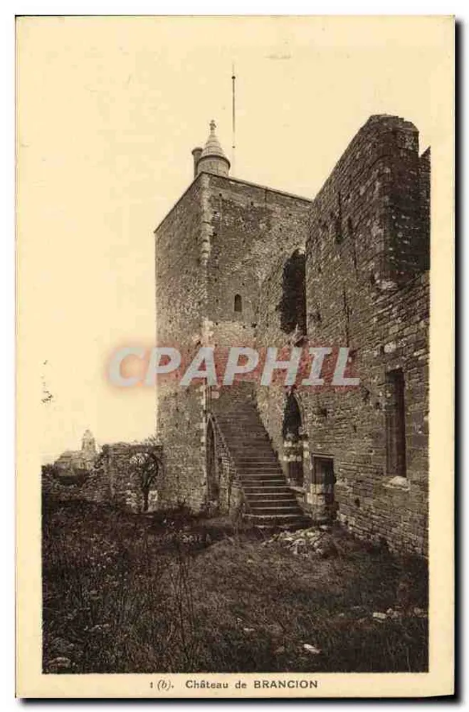 Castelo de Brancion — ruínas com escada — editor não identificado, n° de série 1(b) - Frente