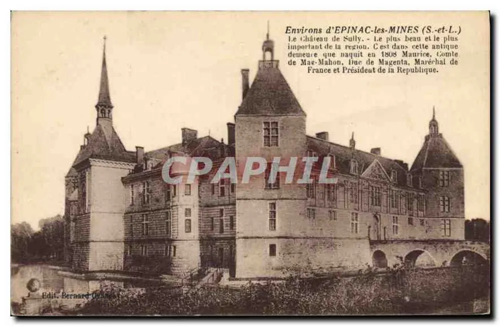 Schloss Sully — Umgebung von EPINAC-les-MINES (S.-et-L.) — Edit. Bernard Ollivier - Vorderseite
