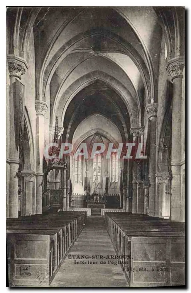 Étang-sur-Arroux — interior de la iglesia — Rally, edit., en Étang - Anverso