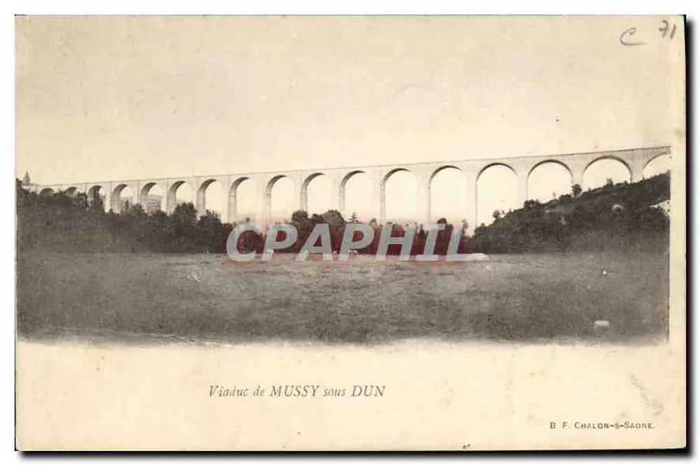 Viaduct van MUSSY-sous-DUN — panoramisch uitzicht — B. F. Chalon-Saône, n°71 - Voorkant