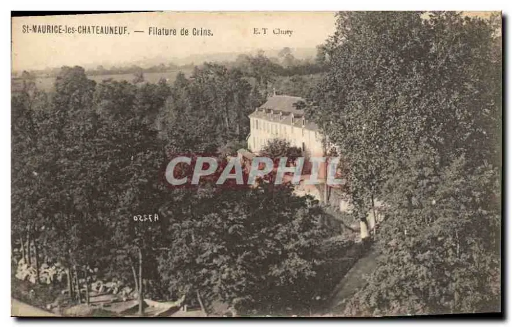 St-Maurice-les-Châteauneuf — Spinnerei Grins — E.T. Cluny - Vorderseite