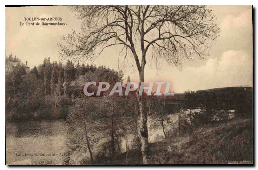 Toulon-sur-Arroux — Le Pont de Gourmandoux — Lib. Imp. M. Guigamari - Autun - Vorderseite