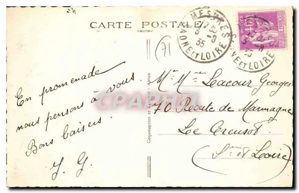 En Morvan - Uchon — Vista general y roca de Carnaval — 107 - Reverso