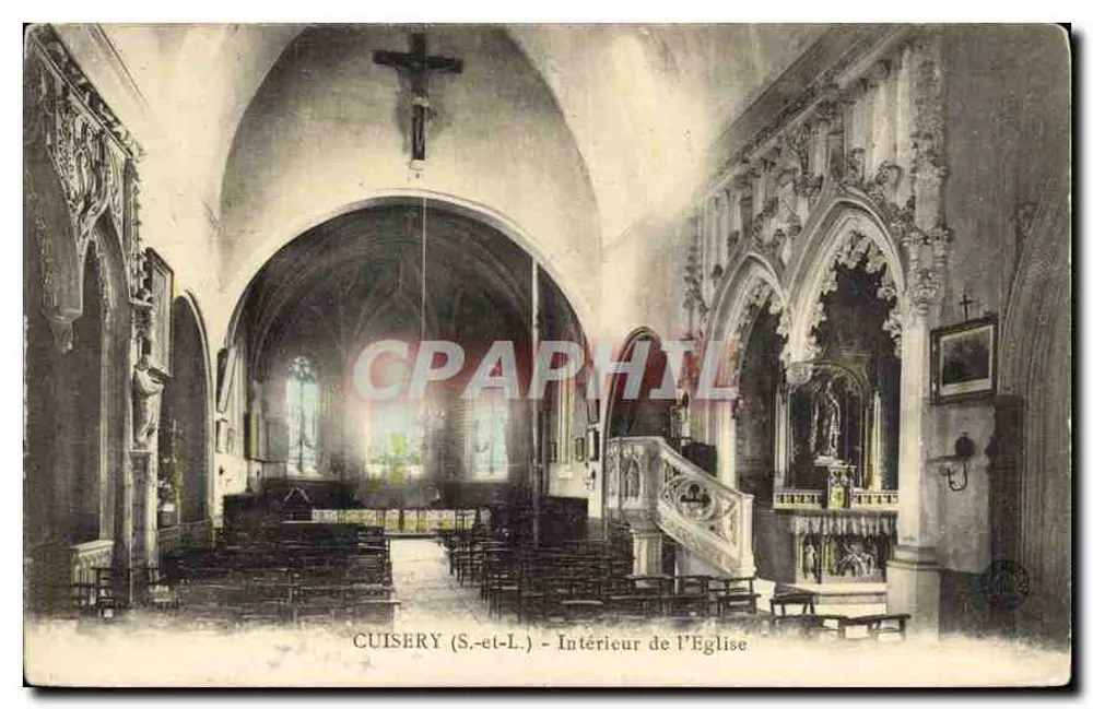 Cuisery (S.-et-L.) - Innenansicht der Kirche - Vorderseite