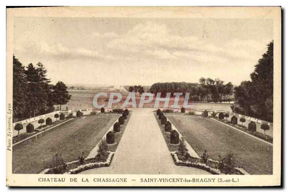 Schloss La Chassagne — Saint-Vincent-les-Bragny (S.-et-L.) — Photo Sylvestre, Lyon - Vorderseite
