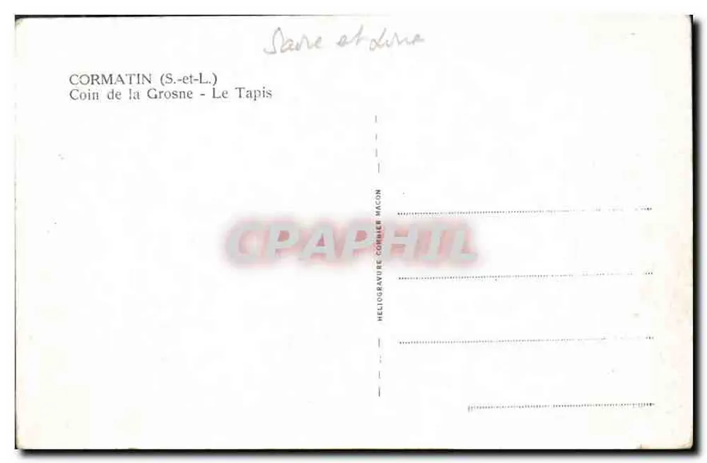 Cormatin (S.-et-L.) - Ecke der Grosne - Der Teppich - Rückseite