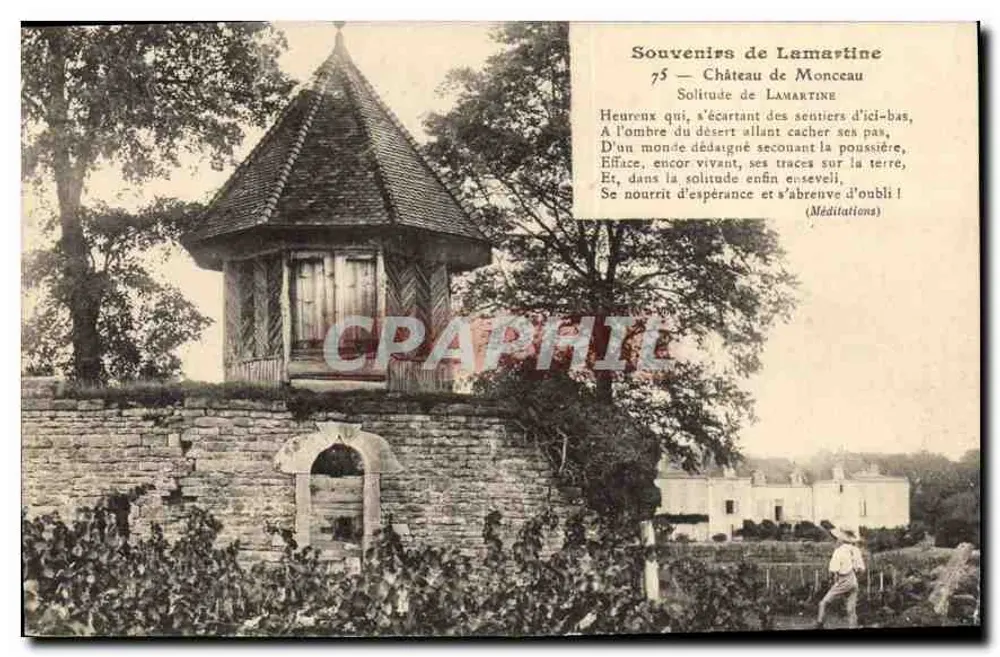 Schloss Monceau — Souvenirs de Lamartine — V. Garver, phot.-édit., Dijon - Vorderseite