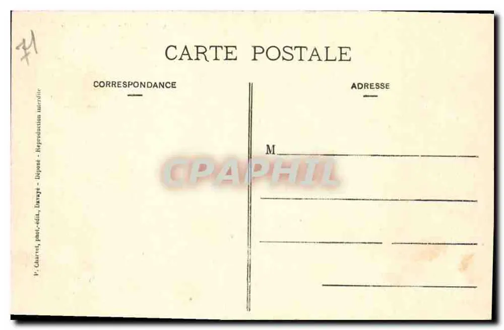 Schloss Monceau — Souvenirs de Lamartine — V. Garver, phot.-édit., Dijon - Rückseite