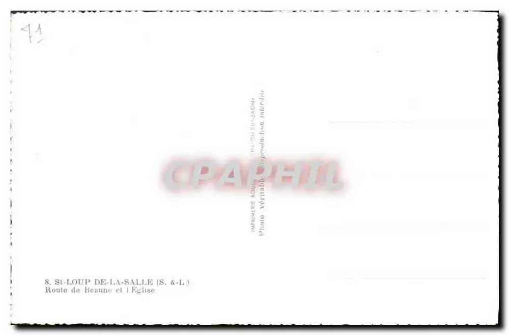 Saint-Loup-de-La-Salle — Route de Beaune und die Kirche — Imp. - Rückseite
