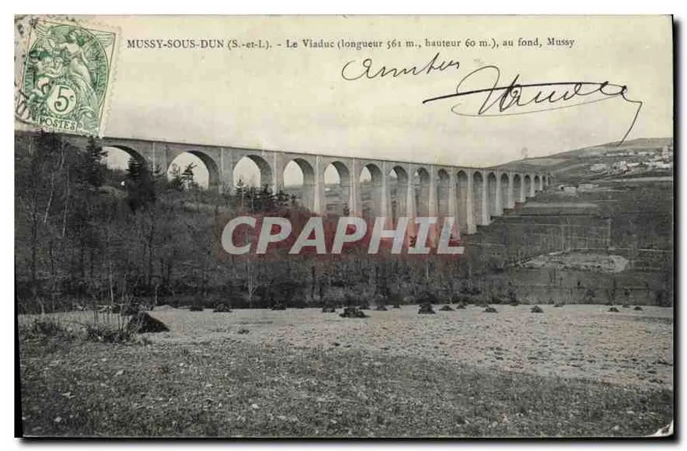Viadukt bei Mussy-sous-Dun (S.-et-L.) — Länge 561 m, Höhe 60 m — Verlag nicht identifiziert - Vorderseite