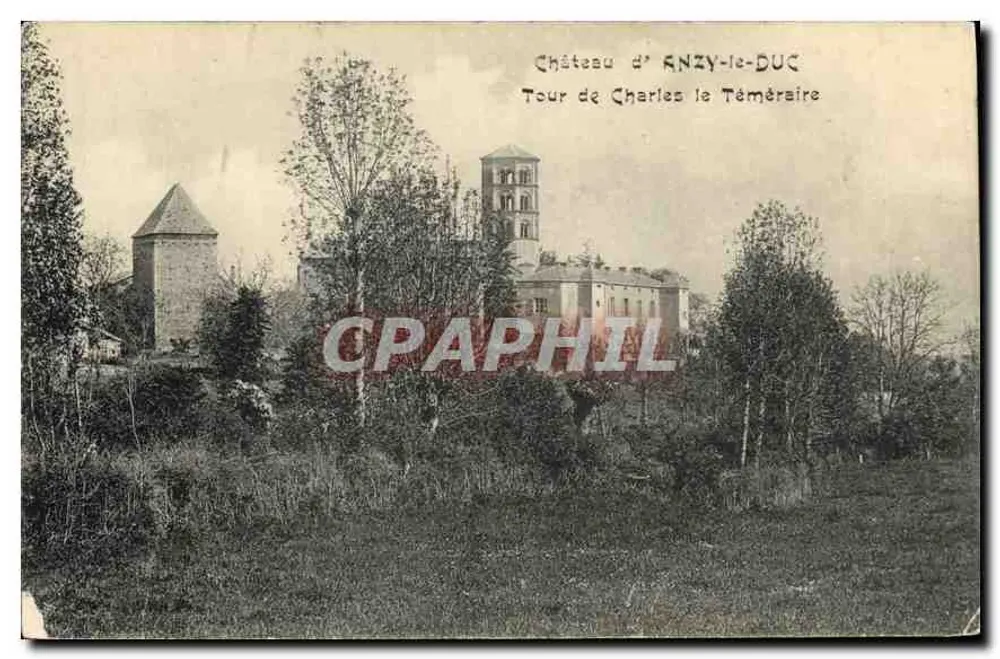 Schloss Anzy-le-Duc — Turm von Karl dem Tapferen — unbekannter Verleger - Vorderseite