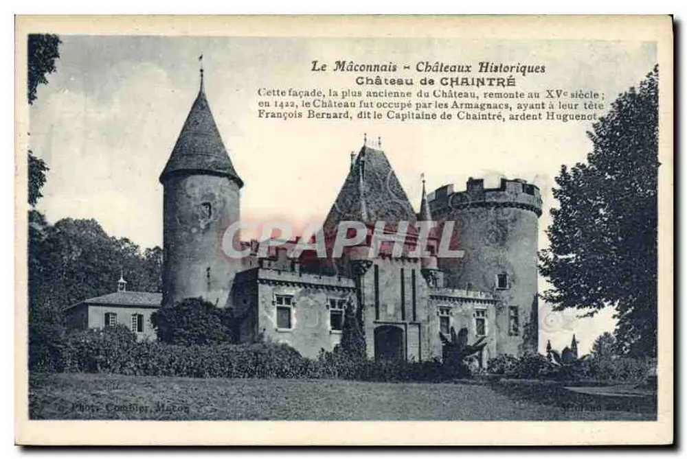 Der Mâconnais - Historische Schlösser - Schloss Chaintré — Photo Comblier, Matos - Vorderseite