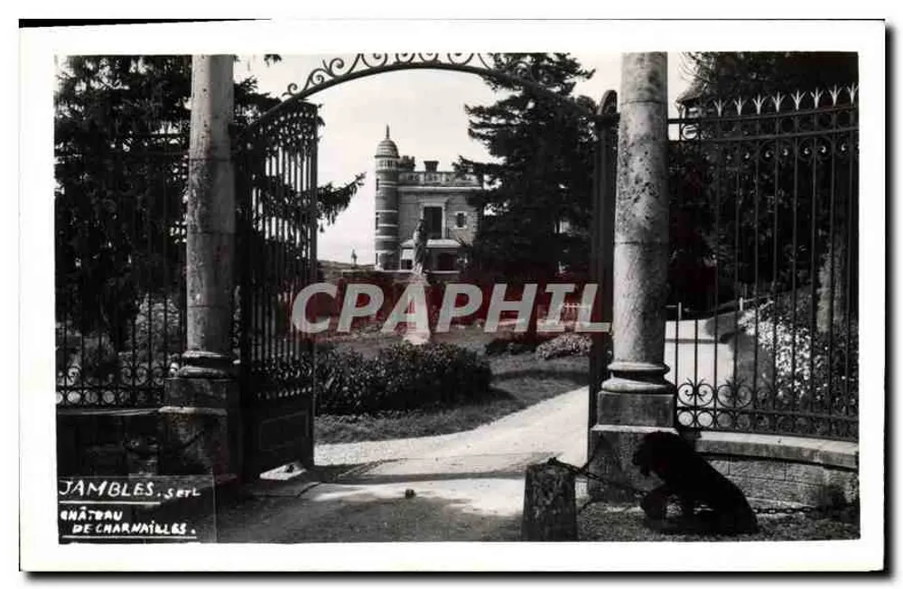 Castelo de Charmailles — entrada por um portão de ferro forjado — Jambles, Sér. 1 - Frente