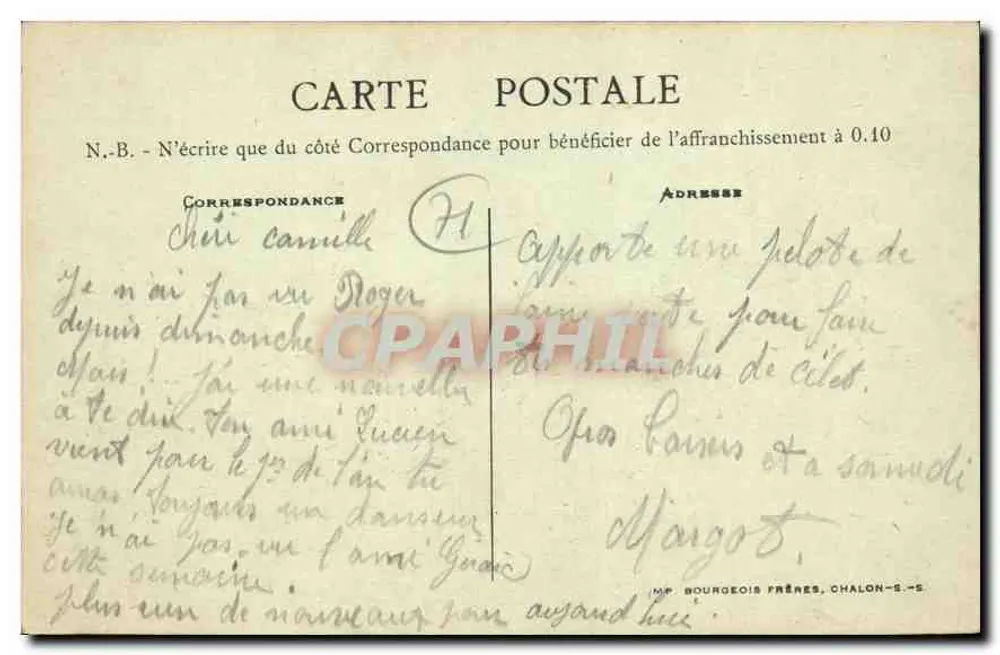 Bourgnneuf-Val-d'Or — A Virgem — Edit Touzot - Verso
