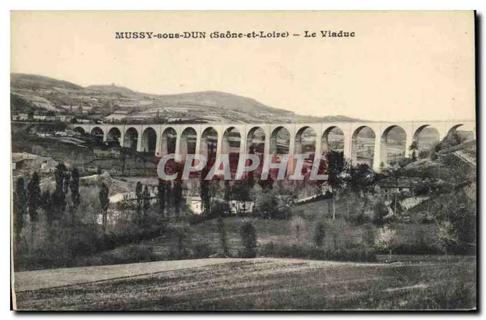 Mussy-sous-Dun (Saône-et-Loire) — Der Viadukt - Vorderseite