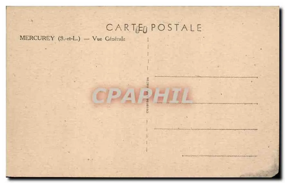 Mercurey (Saône-et-Loire) — Vista Geral — Editor: Conselho Administrativo - Verso