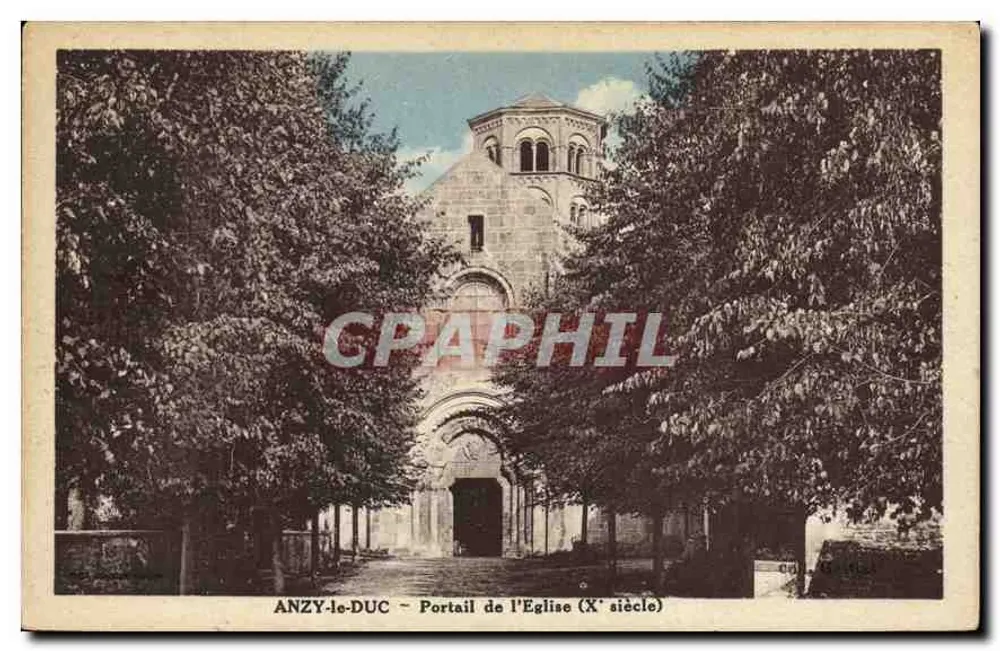ANZY-LE-DUC — Portal der Kirche (10. Jahrhundert) — unbekannter Verlag - Vorderseite