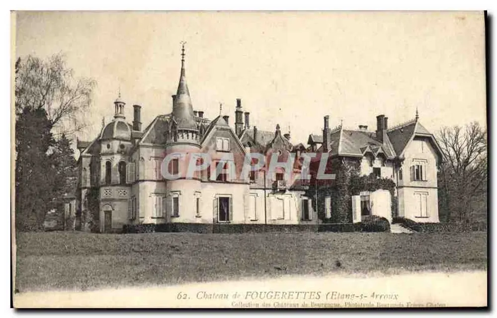 Château de FOUGERETTES — vue du château à Etang-s-Argoux — Phototéle Bourgouin, Frères Château - Vorderseite